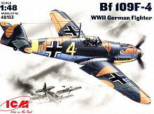 Сборная модель Германский истребитель Bf109F4, 148, шт