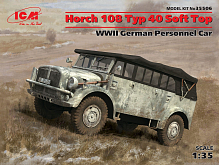 Сборная модель Horch 108 Typ 40 с поднятым тентом, Германский армейский автомобиль ІІ МВ