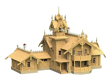 Сборная деревянная модель СВМодель Загородный летний дом, 2880 деталей, 172
