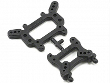 RPM70092 RC18T  MT Front  Rear Shock Towers  Black