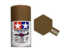 Краскаспрей Tamiya AS22 Dark Earth Тёмный землянойWWII Royal Air Force матовая, 100мл