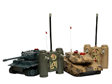 Радиоуправляемый танковый бой Huan Qi 132 IV Tiger vs Leopard 2A5, 24G