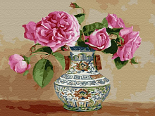 Картина по номерам с цветной схемой на холсте 30х40 Бузин Настроение 24 цвета