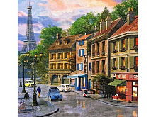 Картина по номерам 30х30 Улочки Парижа 20 цветов