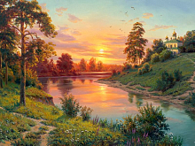 Картина мозаикой 40х50 ПРИЩЕПАТИШИНА квадр элты 39 цветов