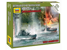 Сборные солдатики ZVEZDA Советский бронекатер Проект 1125, 1350