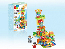 Конструктор Pilage Быстрый спуск 183 детали, лабиринт с шариками и воронками