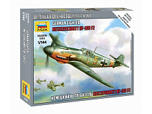 Сборная модель ZVEZDA Немецкий истребитель Мессершмитт BF109F2, 1144