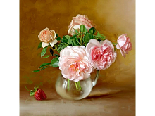 Алмазная мозаика 30х30 БУЗИН ЛЕТНИЙ ДЕНЬ 26 цветов