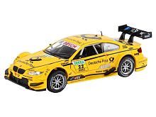 Машина АВТОПАНОРАМА BMW M3 DTM, желтый, 132, свет, звук, инерция, вк 17,513,59 см
