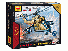 Сборная модель ZVEZDA Советский ударный вертолёт Ми24В, 1144