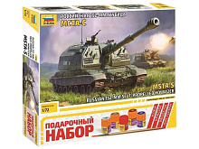 Сборная модель ZVEZDA Российская 152мм гаубица МСТАС, подарочный набор, 172