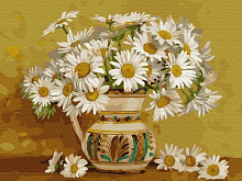 Картина по номерам на дереве 40х50 БУЗИН РОМАШКОВОЕ КРУЖЕВО 20 цветов