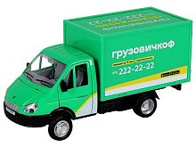 Машина АВТОПАНОРАМА ГАЗельбизнес Грузовичкоф, 128, зеленый, свет, звук, вк 241412 см
