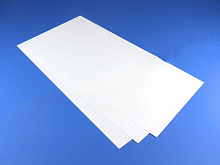 Белый пластик 1 мм, 1 лист 15х30 см