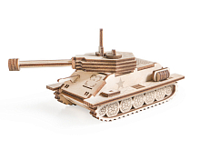 Деревянный конструктор Lemmo Танчик Т34, 33 детали
