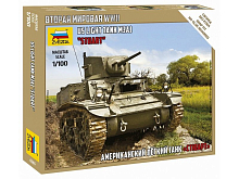 Сборная модель ZVEZDA Американский лёгкий танк Стюарт , 1100