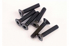 TRA2553 Screws, 3x15mm countersunk machine 6 hex drive