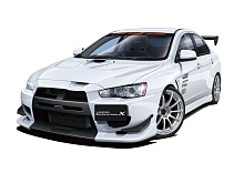 Сборная модель AOSHIMA Mitsubishi Lancer Evolution X CWest, 112