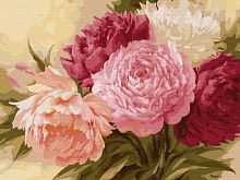 Картина по номерам на дереве 40х50  ОТТЕНКИ РОЗОВОГО 26 цветов