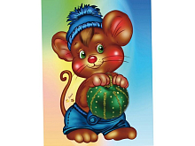 Алмазная мозаика 15х20 Мышонок 16 цветов