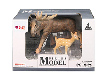 Набор фигурок животных MASAI MARA MM211114 серии Мир диких животных Семья оленей, 2 пр