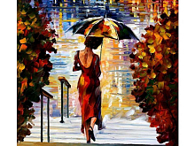 Картина по номерам 30х30 Афремов На ступеньках 20 цветов