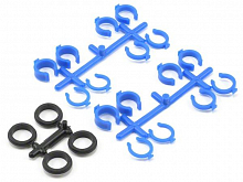 Проставки для настройки амортизаторов Quick Adj Spring Clips, Losi синие RPM70325