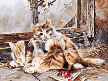 Картина по номерам 40х50 На чердаке 24 цвета