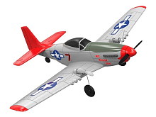 Радиоуправляемый самолет Volantex RC Mustang 400мм красный 24G 2ch LiPo RTF with Gyro