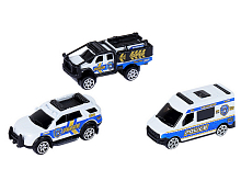 Набор металлических машинок AUTODRIVE JB0403964 Полицейская техника 3шт, вк 239,44см