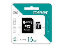 Карта памяти SMART BUY microSDHC16 Gb class 10