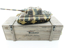 Радиоуправляемый танк Torro Jagdtiger Metal Edition 116 24G, ИКпушка, деревянная коробка