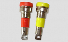 Разъем D4.0mm gold Nickel plated Binding post 1шт (Red or Yellow)