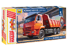 Сборная модель ZVEZDA KAMAZ65115 самосвал, 135