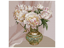 Картина по номерам 30х30 Бузин В серебряном сосуде 21 цвет