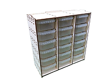 Набор для самостоятельной сборки СВМодель Органайзер на 18 малых лотков, 110х80х40 мм