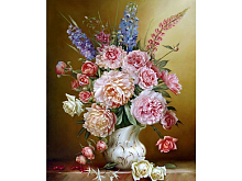 Картина по номерам 40х50 Бузин Свежий букет 25 цветов