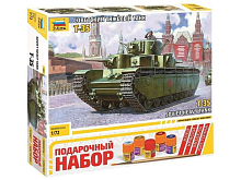 Сборная модель ZVEZDA Советский тяжёлый танк Т35, подарочный набор, 172
