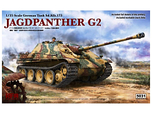 Сборная модель RYEFIELD MODEL Немецкая САУ Jagdpanther G2, траки, 135