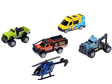 Набор металлических машинок AUTODRIVE Внедорожная техника 5шт вк 299,54см