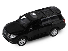 Машина АВТОПАНОРАМА Lexus LX570, черный, 143, инерция, вк 17,512,56,5 см