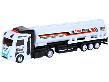 Машина AUTODRIVE Бензовоз фрикционный со светом и звуком, белый, вк 356,512 см