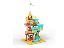 Конструктор CaDA веселый домгорка 121 деталь, интерактивный, лабиринт с шариками и воронками