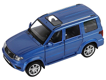 Машина АВТОПАНОРАМА УАЗ PATRIOT, темносиний металлик, 126, свет, звук, вк 24,512,510,5 см