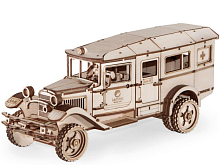 Деревянный конструктор Lemmo Грузовик Санитарный, 245 деталей