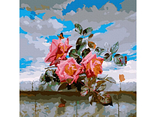 Картина по номерам 30х30 АНТОНОВ А РОЗЫ 28 цветов