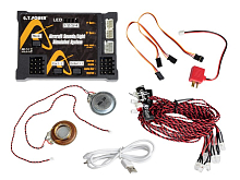 Комплект освещения GTPower с блоком управления и звуковой системой для авиамоделей