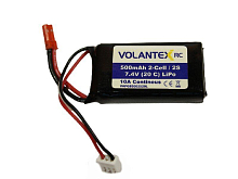 Аккумулятор LiPo 500mAh, 7,4V JST для самолета Volantex RC Mustang