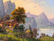 Картина мозаикой с нанесенной рамкой 40х50 ИПРИЩЕПАУЮТНЫЙ УГОЛОК 31 цвет